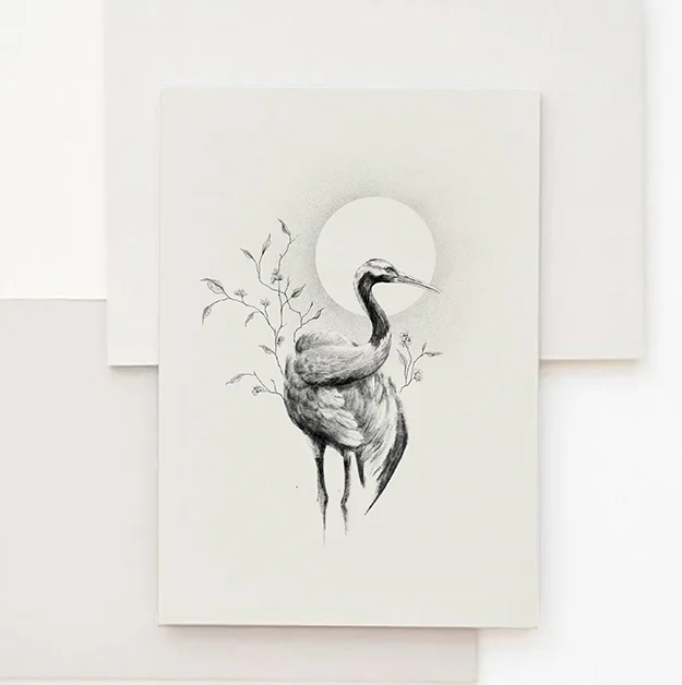 Diseños Nus for Design_Ilustración_Grulla